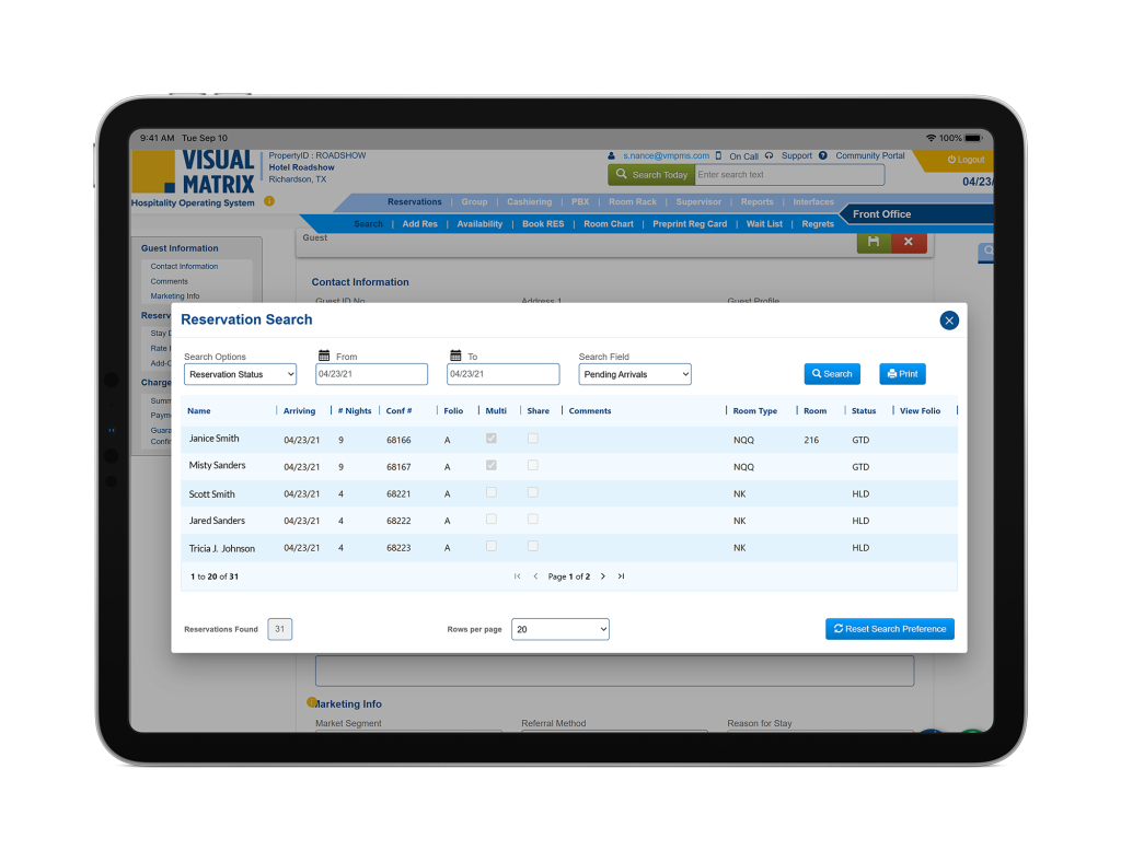 VM Cloud Search Res - Visual Matrix Visual Matrix PMS