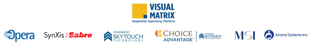 PMS Logos - Visual Matrix MOP Integrates with Most PMS Systems