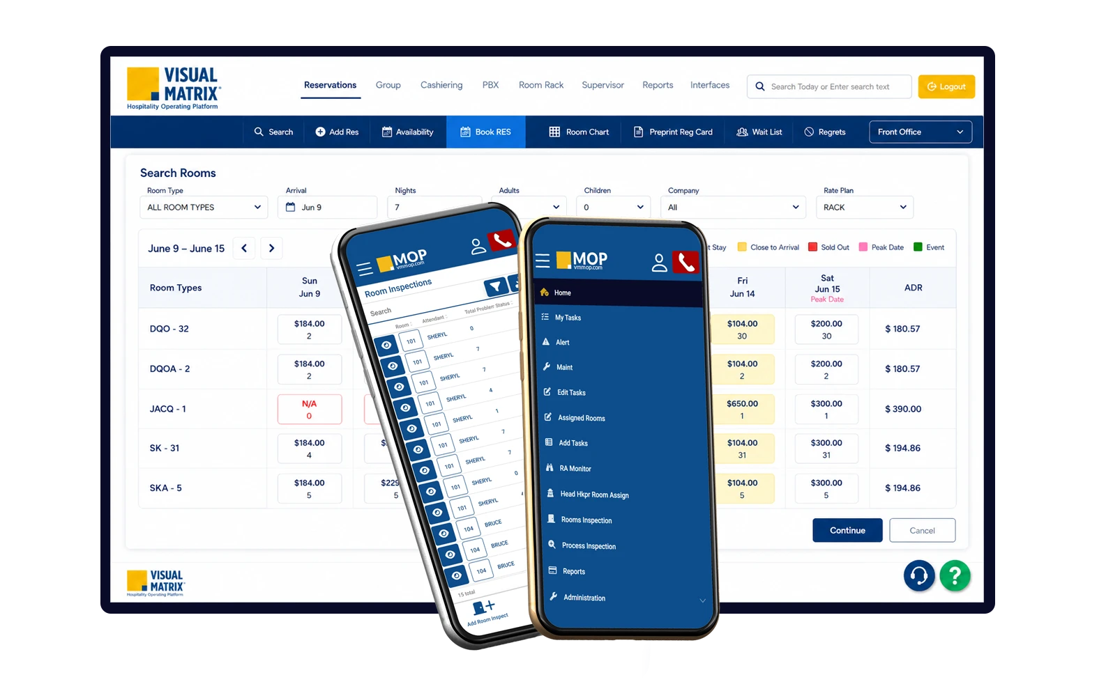 Visual Matrix hotel management software